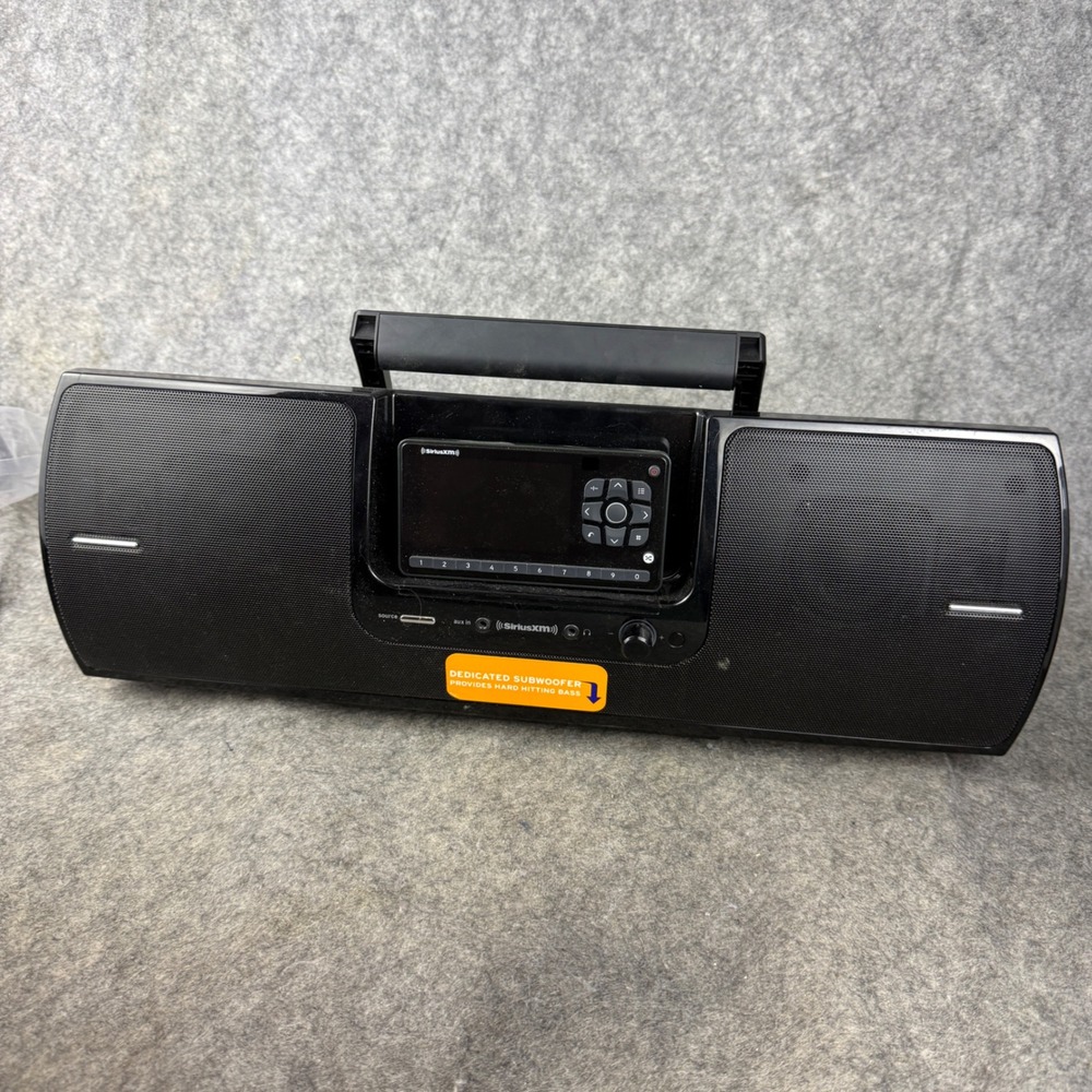 SiriusXM SXSD2 Portable Speaker Dock Boombox with Subwoofer Black